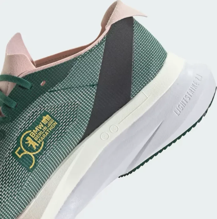 adidas Adizero Boston 12 collegiate green/matte gold/sandy pin (Damen)