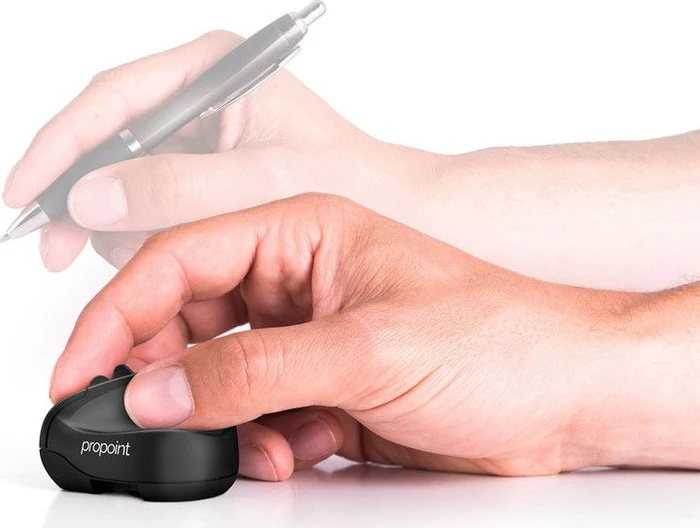 Swiftpoint ProPoint Fingermaus schwarz/grau, USB/Bluetooth