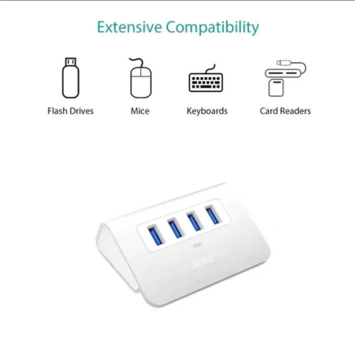 Aukey CB-H5 USB-Hub, 4x USB-A 3.0, USB-A 3.0 [Buchse]