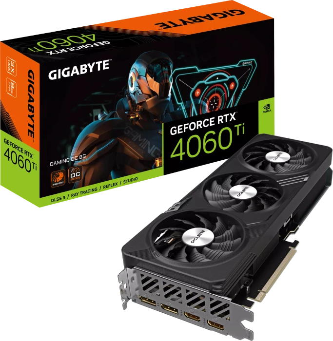 GIGABYTE GeForce RTX 4060 Ti Gaming OC 8G, 8GB GDDR6, 2x HDMI, 2x DP