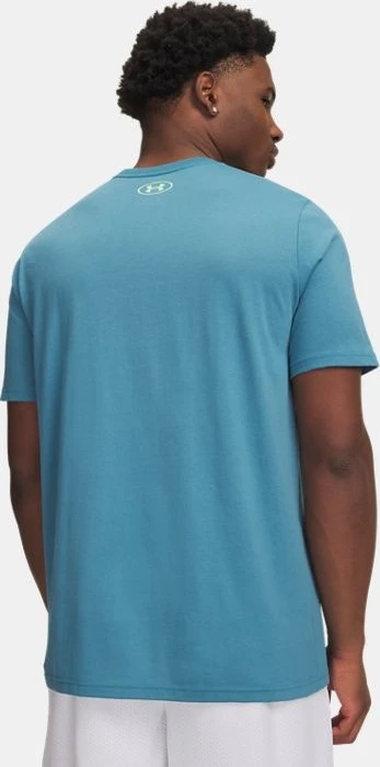 Under Armour Team Issue Wordmark Funktionsshirt kurzarm boundless blue/lumos lime (Herren)