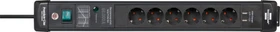Brennenstuhl Premium-Line, 6-fach, 3m, schwarz