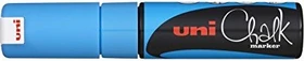 Uni-Ball ChalkGlass Marker Chisel Tip PWE-8K hellblau