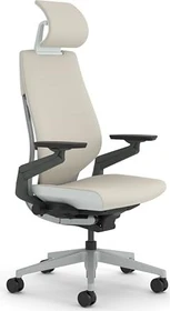 Steelcase Gesture Bürostuhl mit Armlehnen und Kopfstütze, beige