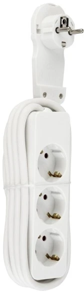 REV Ritter Steckdosenleiste mit REV-Flachstecker, 3-fach, 2m, weiß