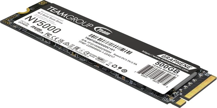 TeamGroup NV5000 500GB, Graphene, M.2 2280 / M-Key / PCIe 4.0 x4, Heatspreader