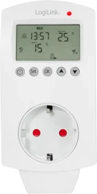 LogiLink Wi-Fi Smart Thermostatsteckdose 1-fach, 3680W, Smart-Steckdose (SH0106)