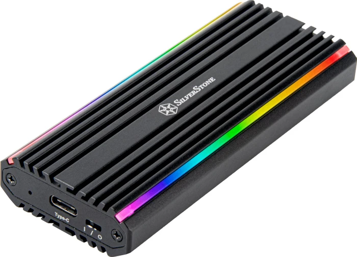 SilverStone MS13 M.2 RGB Festplattengehäuse, USB-C 3.1