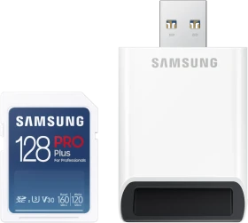 Samsung PRO Plus for Professionals R160/W120 128GB USB-Kit, UHS-I U3, Class 10