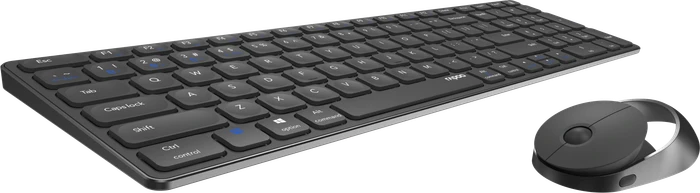 Rapoo 9750M Multi-mode Wireless Ultra-slim Advanced Desktop Set dunkelgrau, USB/Bluetooth, DE (00215379) – Bild 3 von 5