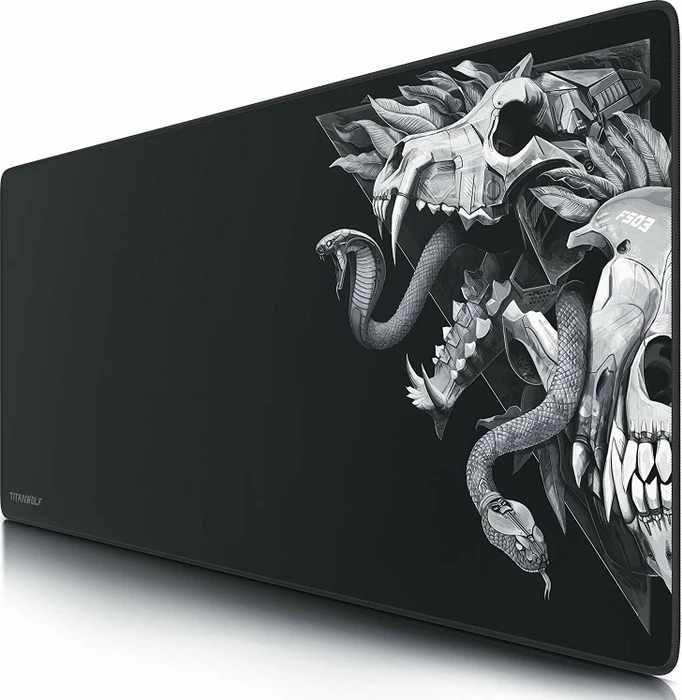 Titanwolf Wolf Skull XXL Speed Gaming-Mauspad, schwarz