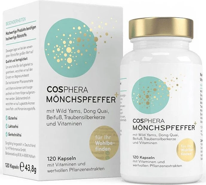 H1 Performance Cosphera Mönchspfeffer Kapseln, 120 Stück