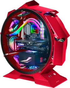 Mars Gaming MCORB Circular Tower Red, Glasfenster (MCORBR)