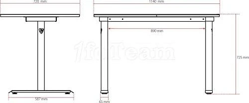 Arozzi Arena Leggero Star Trek Edition Gaming Desk Schreibtisch 114x72cm schwarz/schwarz