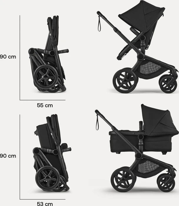 Bugaboo Fox 5 Renew 2in1 Gestell Schwarz heritage black
