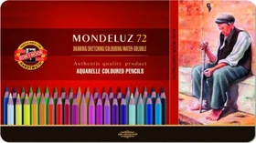 Koh-I-Noor Mondeluz Aquarellstift sortiert, Metalletui, 72er-Set