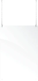 Franken Hygieneschutz Trennwand Schutzschild zur Deckenmontage, transparent, 150x100cm