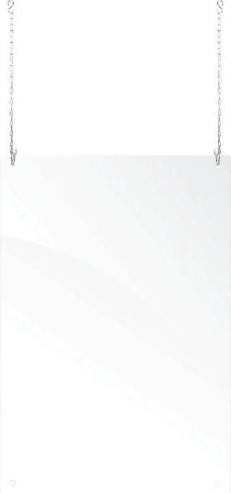 Franken Hygieneschutz Trennwand Schutzschild zur Deckenmontage, transparent, 150x100cm