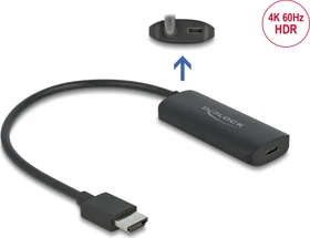 DeLOCK HDMI [Stecker] auf USB-C [Buchse] Adapterkabel, 4K/60Hz, schwarz (63251)