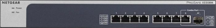 Netgear ProSAFE XS500M Desktop 10G Switch, 7x RJ-45, 1x RJ-45/SFP+