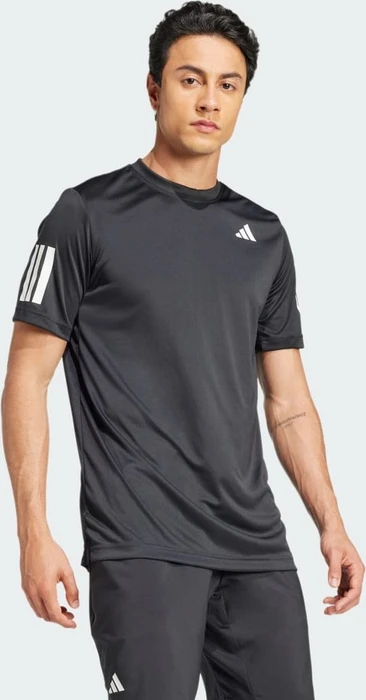 adidas Club Tennis Climacool 3-Streifen Funktionsshirt kurzarm schwarz (Herren)