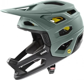 UVEX Revolt MIPS Fullface-Helm moss green/black mat