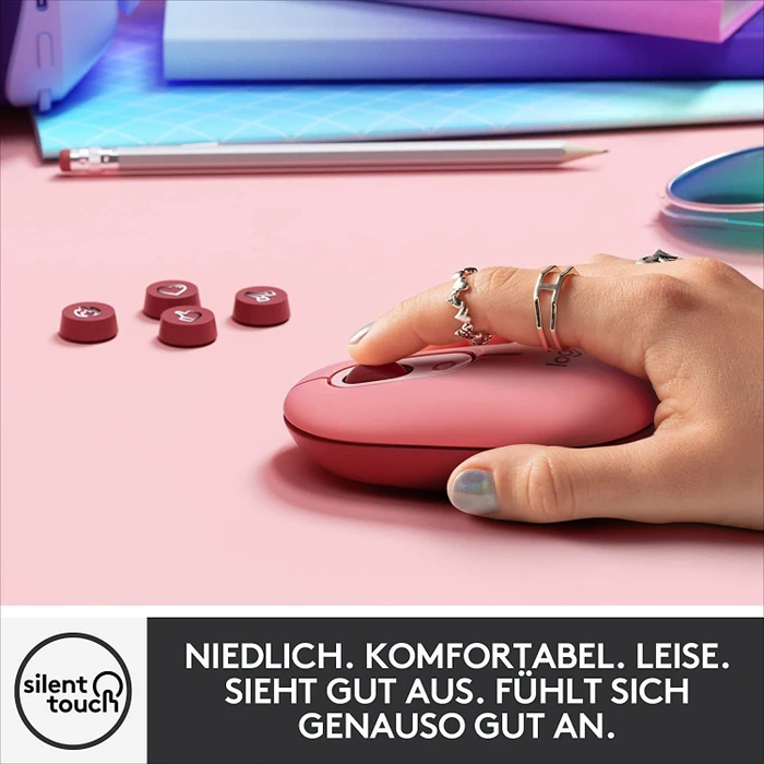 Logitech POP Wireless Mouse, Heartbreaker, Logi Bolt, USB/Bluetooth