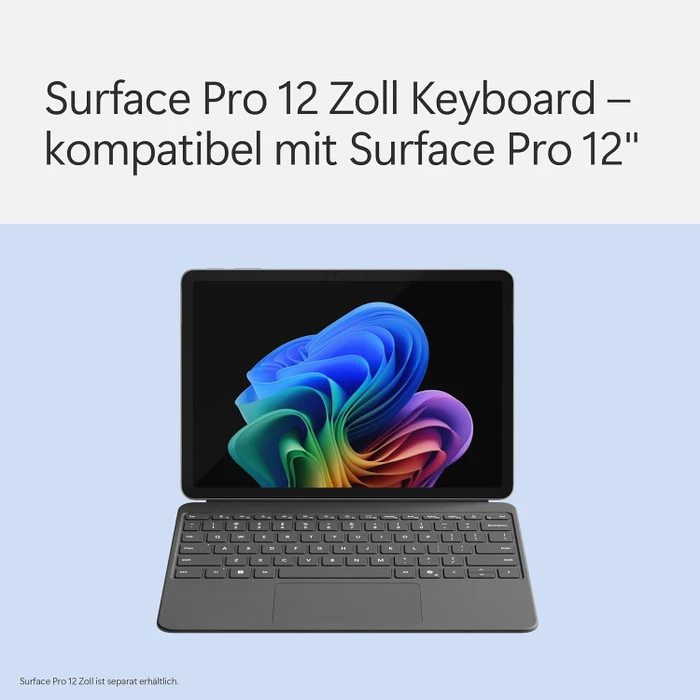 Microsoft Surface Pro 12" Keyboard Slim Pen 2 Bundle mit Copilot-Taste, Schiefer, DE
