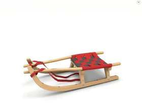 Kathrein Jugend Touren Schlitten rot/grau (Junior)
