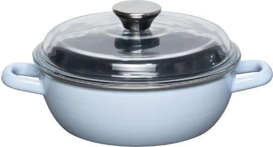 Riess Schmorpfanne hoch mit Glasdeckel 20cm 1.4l sky blue