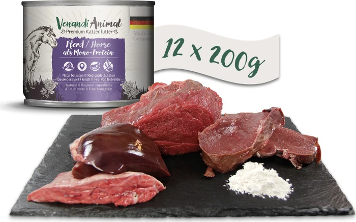 Venandi Animal Pferd als Monoprotein, 2.40kg (12x 200g)