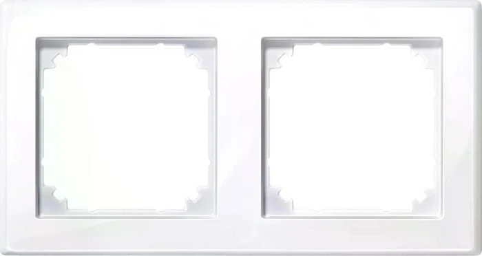 Merten System M M-SMART Rahmen 2fach Thermoplast brillant, aktivweiß