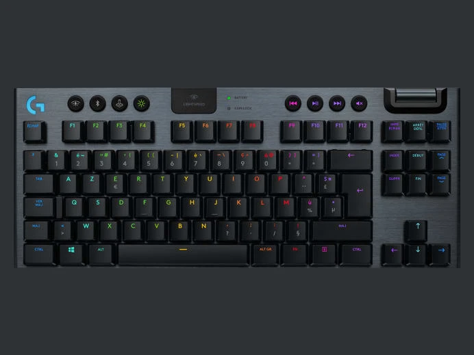Logitech G915 TKL Carbon, LEDs RGB, schwarz, GL Linear, USB/Bluetooth, FR
