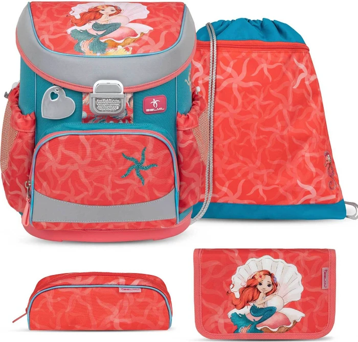 Belmil Mini-Fit Sea Queen Schultaschen-Set, 4-tlg.