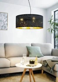 Eglo Varillas Pendelleuchte 53cm schwarz/gold