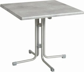 acamp Piazza Gartentisch 70x70cm platin/cemento grigio