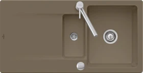 Villeroy & Boch Siluet 60 R Einbau Becken reversibel mit Ablauffernbedienung timber