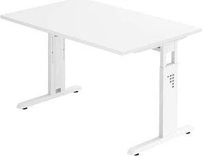 Hammerbacher Ergonomic O-Serie OS12/W/W Schreibtisch 120x80cm weiß/weiß