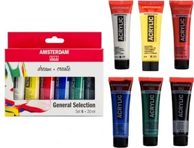 Royal Talens Amsterdam General Selection Acrylfarben, 6 Farben, 20ml