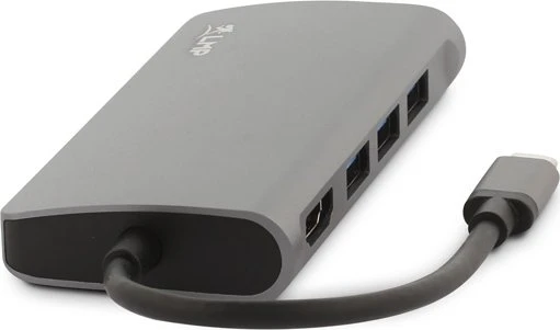 LMP USB-C Video Hub, 5-Port, USB-C 3.0 [Stecker], space gray