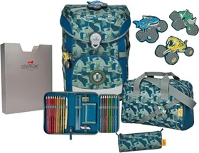 DerDieDas ErgoFlex Easy Monster Truck Schultaschen-Set, 5-tlg.