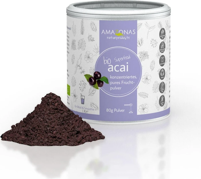 Amazonas Acai Bio Pulver, 80g