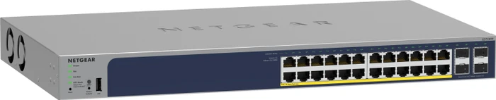 Netgear ProSAFE GS700 Rackmount Gigabit Smart Switch, 24x RJ-45, 4x SFP, 190W PoE+