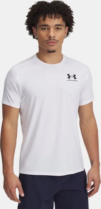 Under Armour HeatGear Fitted Funktionsshirt kurzarm weiß/schwarz (Herren)