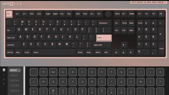 Keychron V6 Max, Carbon Black, 100% Fullsize, LEDs RGB, hot-swap, Gateron Jupiter RED, USB/Bluetooth, US