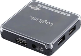 LogiLink USB-Hub, 4x USB-A 3.0, USB 3.0 Micro-B [Buchse] (UA0152)