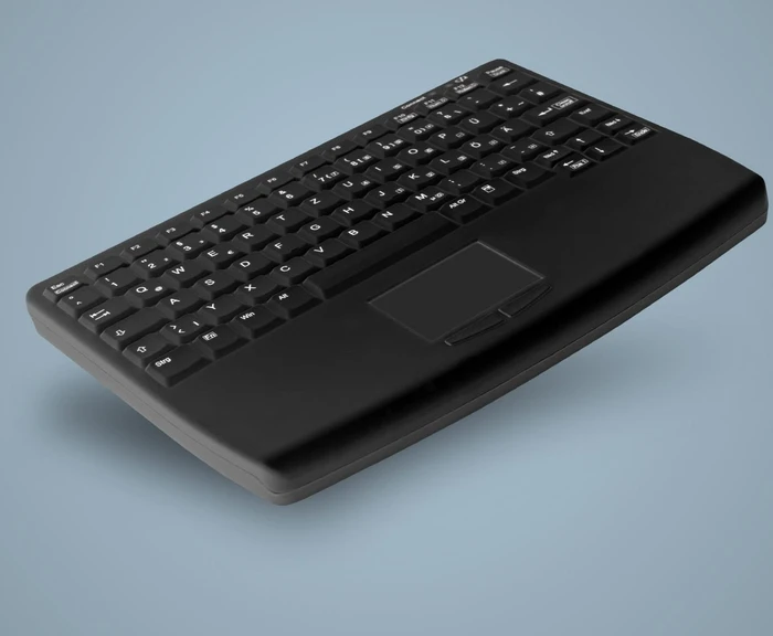 Contour Design Active Key desinfizierbare Hygiene-Tastatur mit Touchpad, vollversiegelt, schwarz, USB, DE