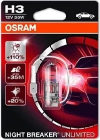 Osram Night Breaker Unlimited H3 55W, 1er-Pack Blister