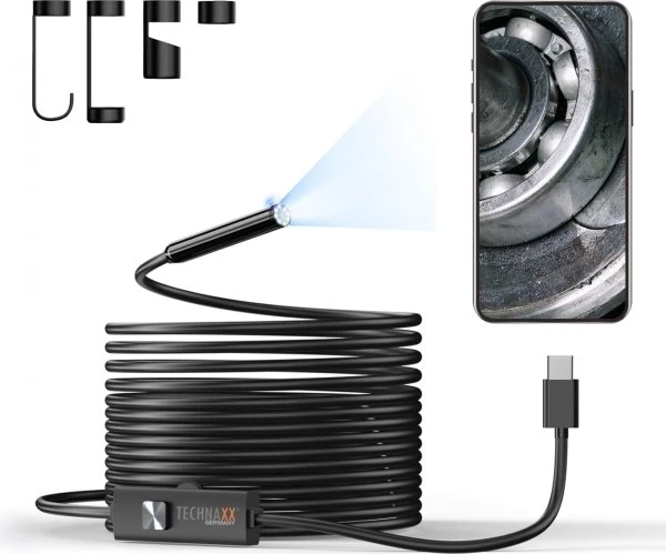 Technaxx USB-C Endoskopkamera mit Licht TX-386