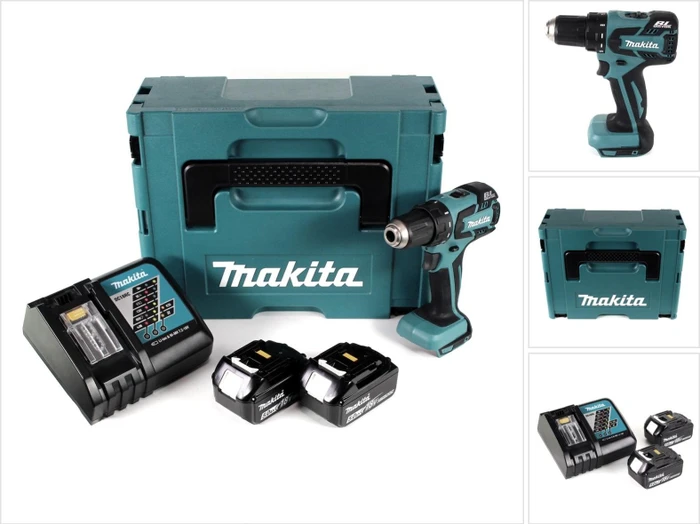 Makita DDF459RTJ Akku-Bohrschrauber inkl. MAKPAC + 2 Akkus 5.0Ah